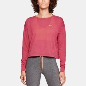 Under Armour Whisperlight Cropped Long Sleeve Training Top - Pink